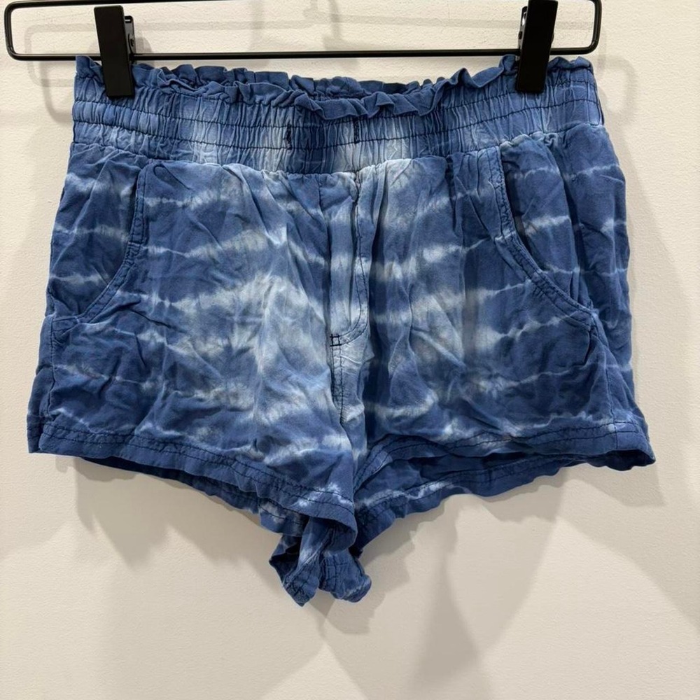 Aeropostale blue tie-dye shortie lounge wear booty micro mini shorts Size XS